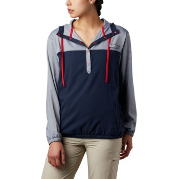 Columbia PFG Tamiami, Sudaderas Con Capucha Azul Marino Rojos Para Mujer | 426579-PSX